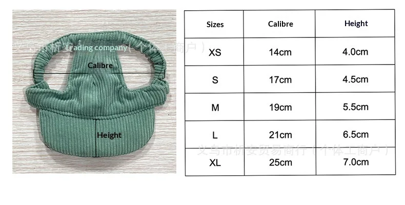 Personalized Name Embroidery Pet Dog Hat Corduroy Adjustable Cap for Small Medium Dogs Cats Custom Puppy Sun Hat