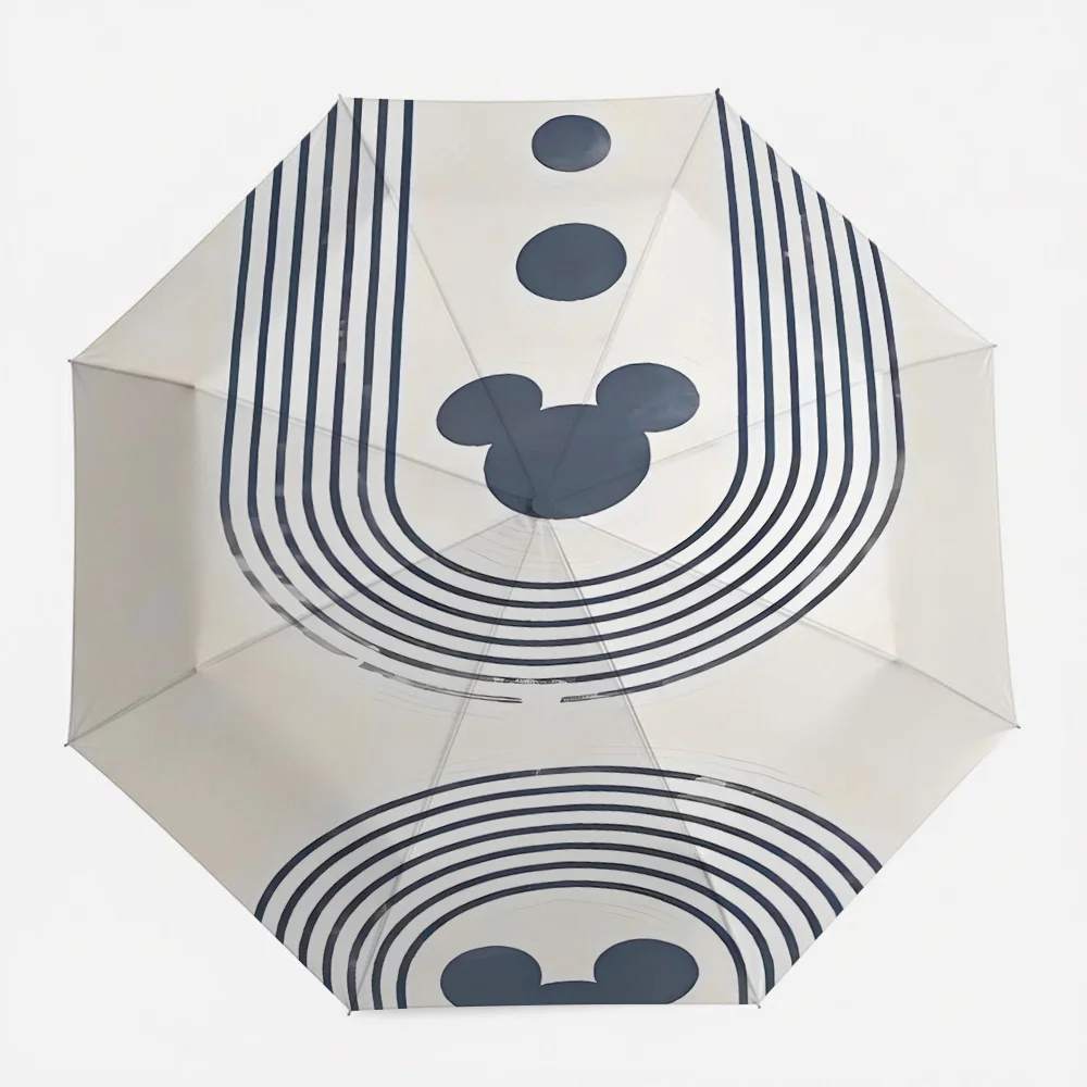 

Автоматический складной зонт Disney с принтом Микки Мауса, минималистичный, темно-синий, в полоску, ветрозащитный, водонепроницаемый, для путешествий, для детей