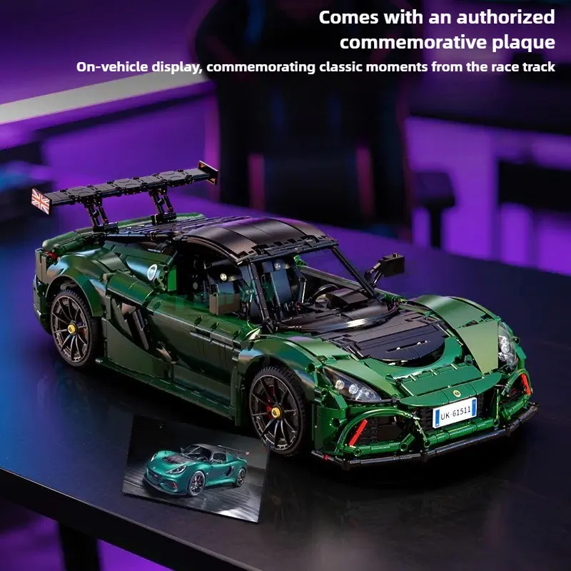 C61511Technic 3737pcs Exige Cup 430 1:8 Supercar اللبنات المزدوج الوضع سيارات رياضية لعب هدايا للأولاد