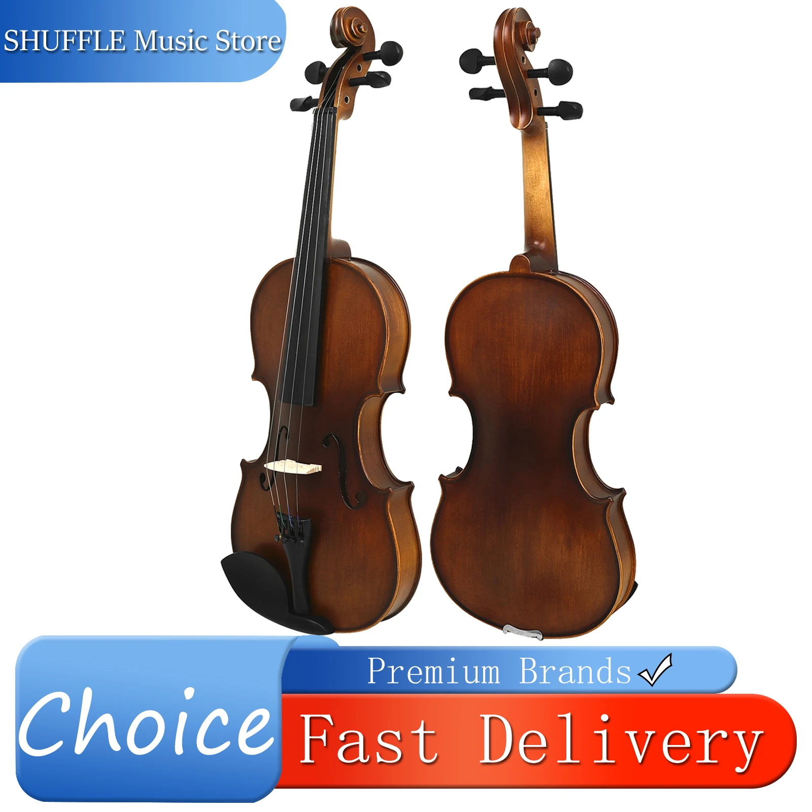 IRIN AV-526 4/4 كمان من خشب التنوب العلوي من خشب القيقب للظهر والجوانب ولوحة أصابع من خشب الورد مع علبة مثلثة كمان احترافي