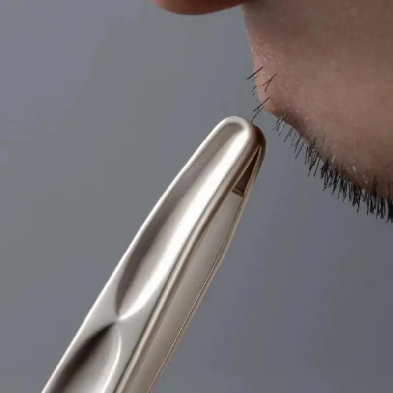 Premium-Pinzette mit rundem Kopf für Augenbrauen- und Gesichtshaarentfernung, nahtlose Clips, Präzisions-Bartclip für kurzes Haar – Detail 5