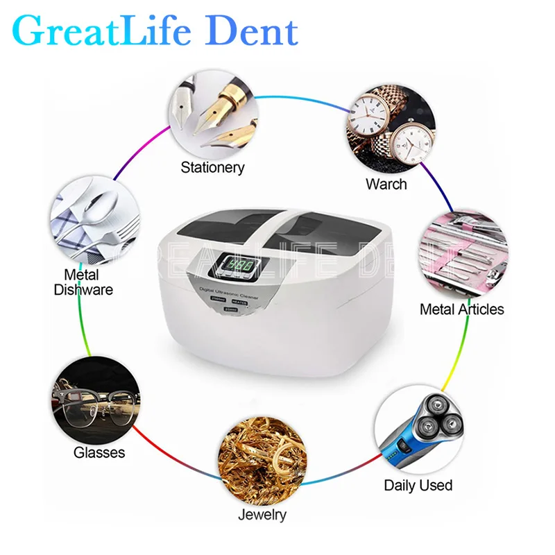 

GreatLife Dent Digital Tooth Jewelry Watches Dental 2.5L Ultrasonic Glasses Cleaner Jewelry Cleaner Ultrasonic Cleaner Machine