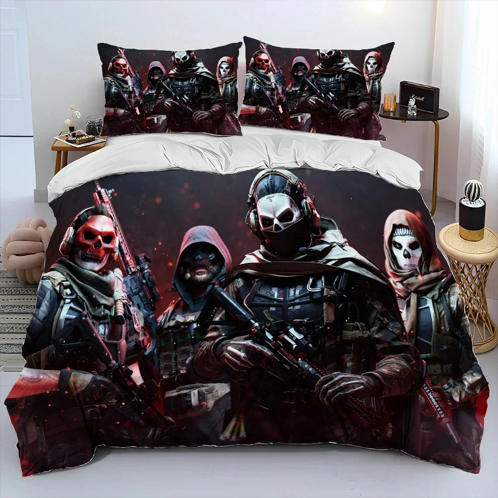 3D Print COD Game Call of Duty Gamer Bedding Set Boys Girls Twin Queen King Size Duvet Cover Pillowcase Bed boys Adult