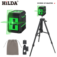 HILDA 2 Lines  Laser Level Self-Leveling Horizontal And Vertical Cross Super Powerful Green Laser Beam Line