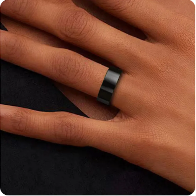 

For Huawei Y6p Meizu 17 Smart Ring Men Women Titanium Steel Shell Sleep Health Monitoring 3ATM Waterproof Multi-sport Modes Ring