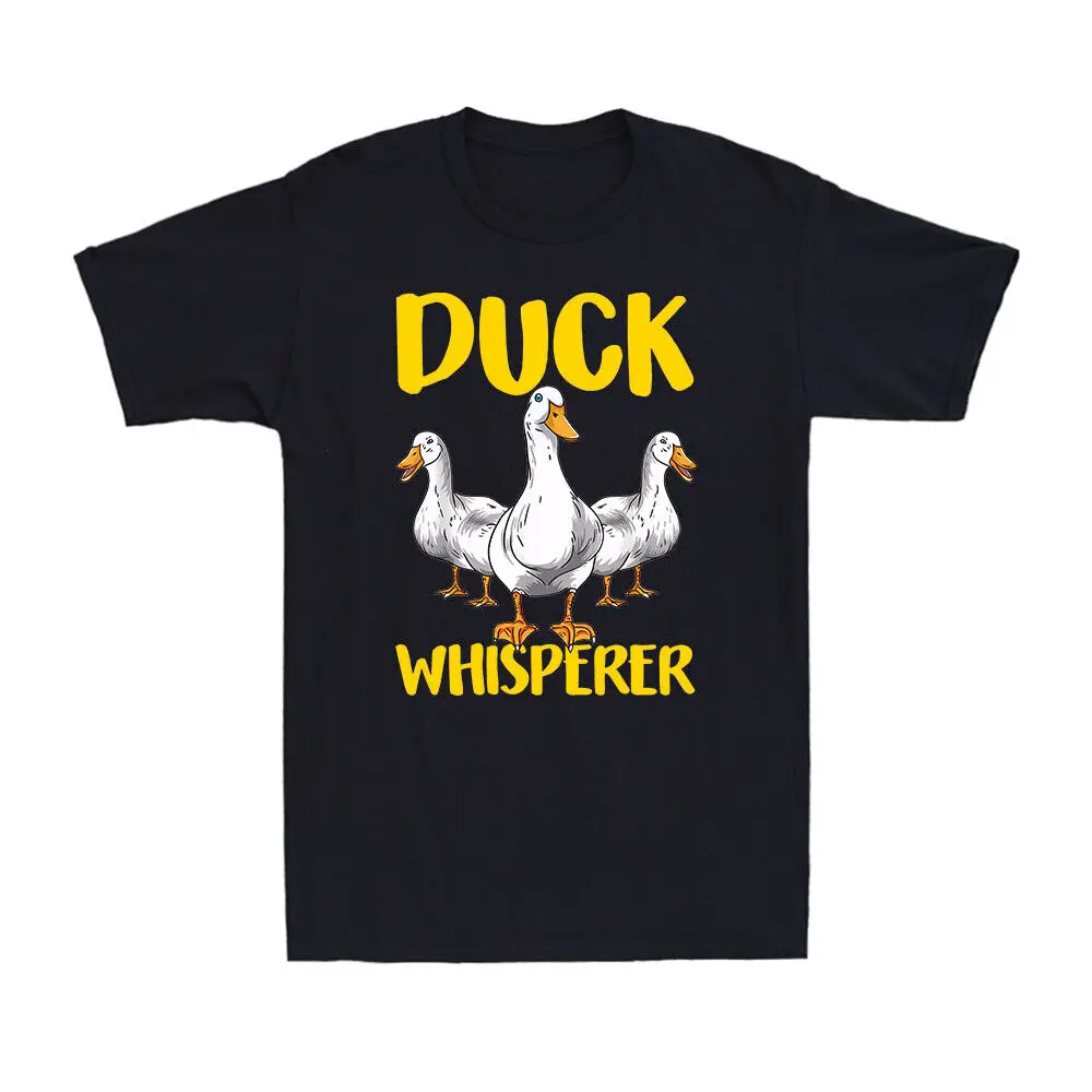 Duck Whisperer Ducklings Farmer Funny Duckoholic Duck Lover Gift Men's T-Shirt