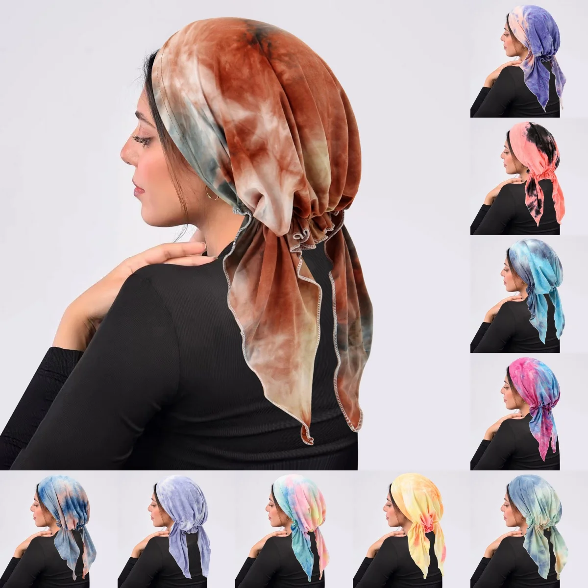 

Мусульманский женский хиджаб с принтом, мягкий тюрбан, шляпа, шарф, химиотерапия, шапочки, шапки, бандана, платок, повязка на голову, аксессуары для волос от рака