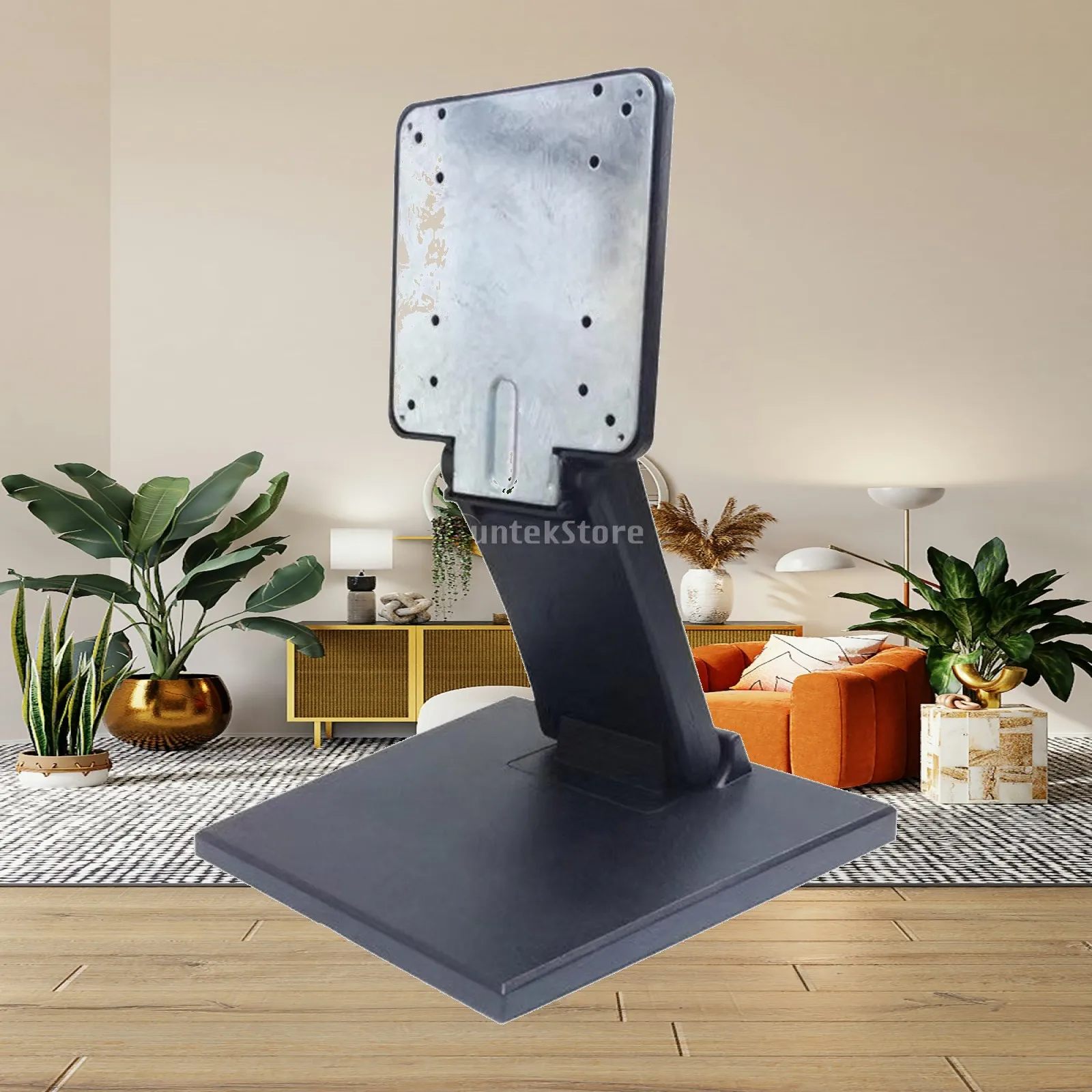 Adjustable Monitor Stand with Mounting Plate Foldable Desktop Monitor Stand Ergonomic Portrait Landscape for Home Office