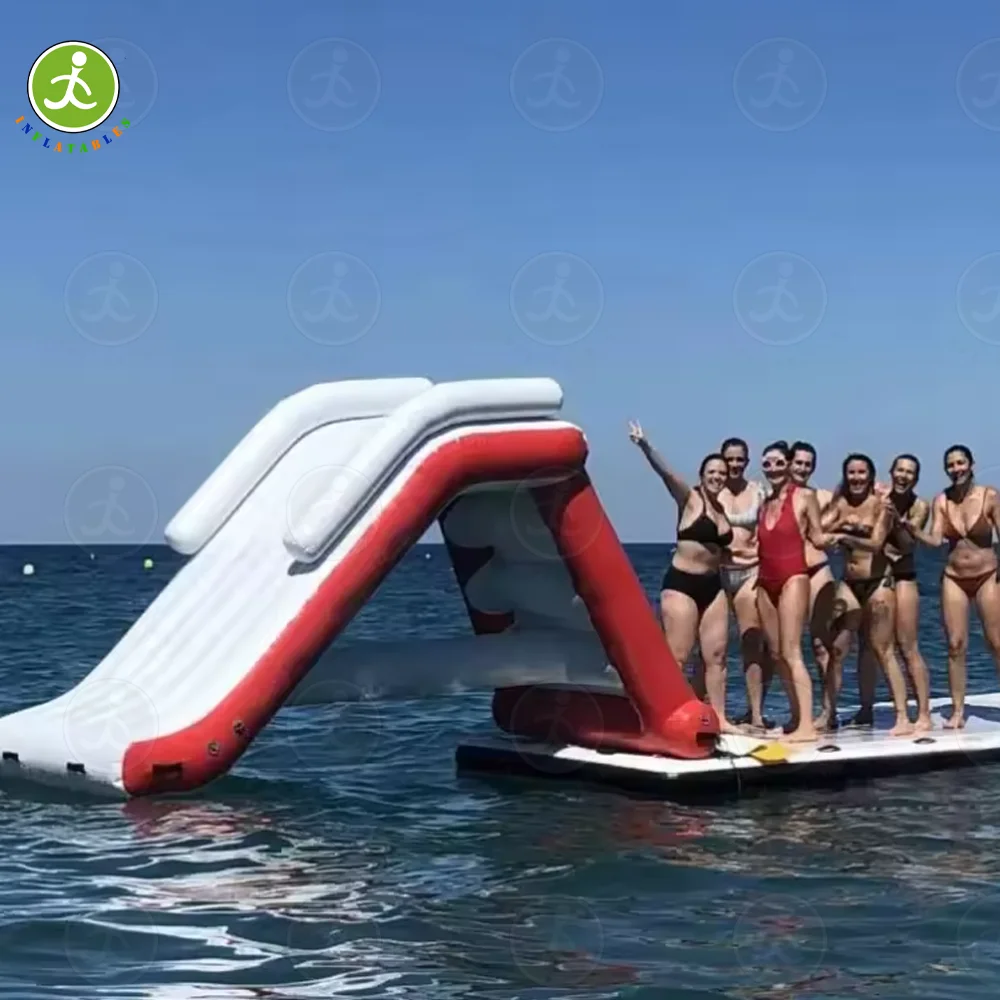 Heavy Duty PVC Inflatable Adult Kids Yacht Mini Inflatable Waterfall Slide Outdoor Water Slide for Pool Water Park Summer Fun