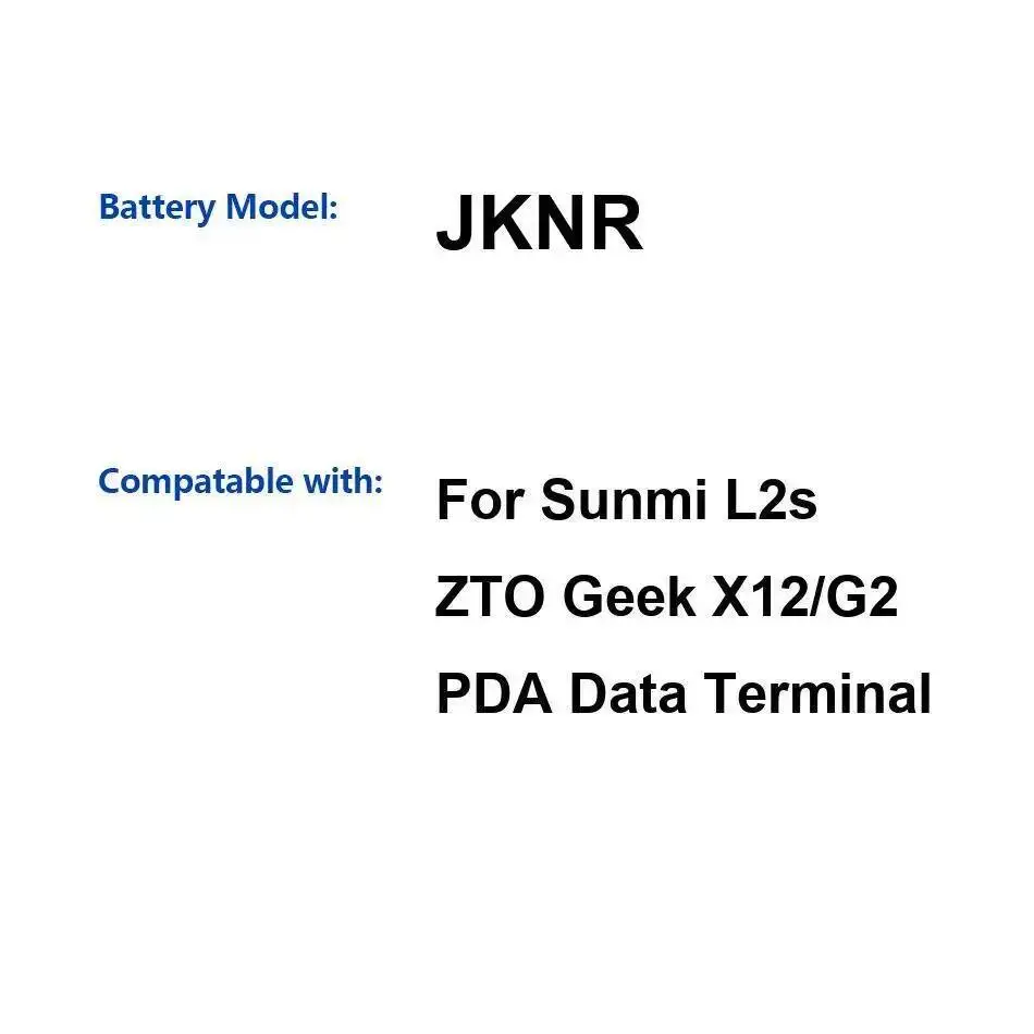 

Premium Replacement Handheld Data Terminal Battery Jknr 5000Mah For Sunmi L2s Zto Geek X12 G2