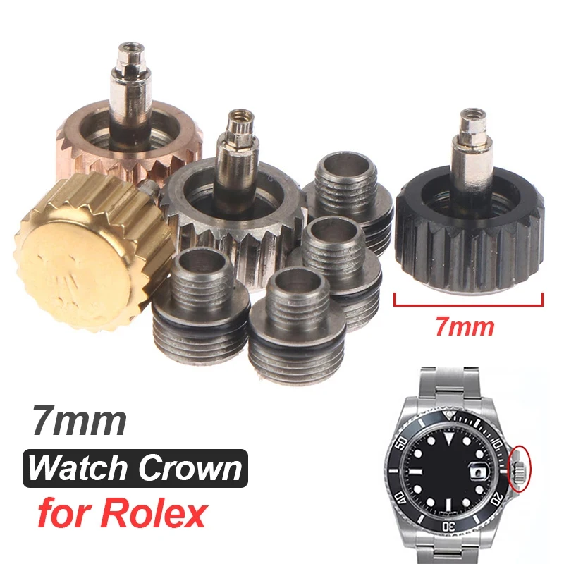 For Rolex DATEJUST Watch Crowns Steel Watch Head Crown for Water Ghost High Quality Waterproof Replacement Assorted Repair Tools