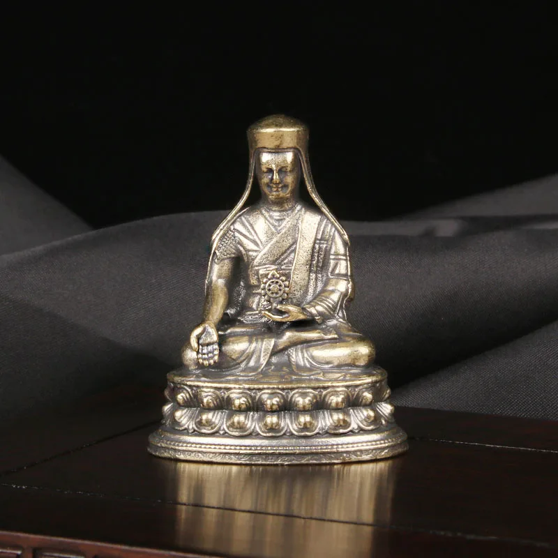 Brass Tibetan Buddha Sakya Five Ancestor Buddha Statue Ornament Basibaluozhe Jianzan Worship Statue Bronze Ware Home Decor Items