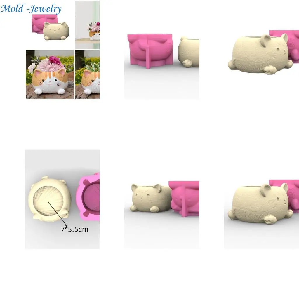 

69HB Holder Resin Mold Gypsum Flower Pots Silicone Molds Epoxy Resin Molds