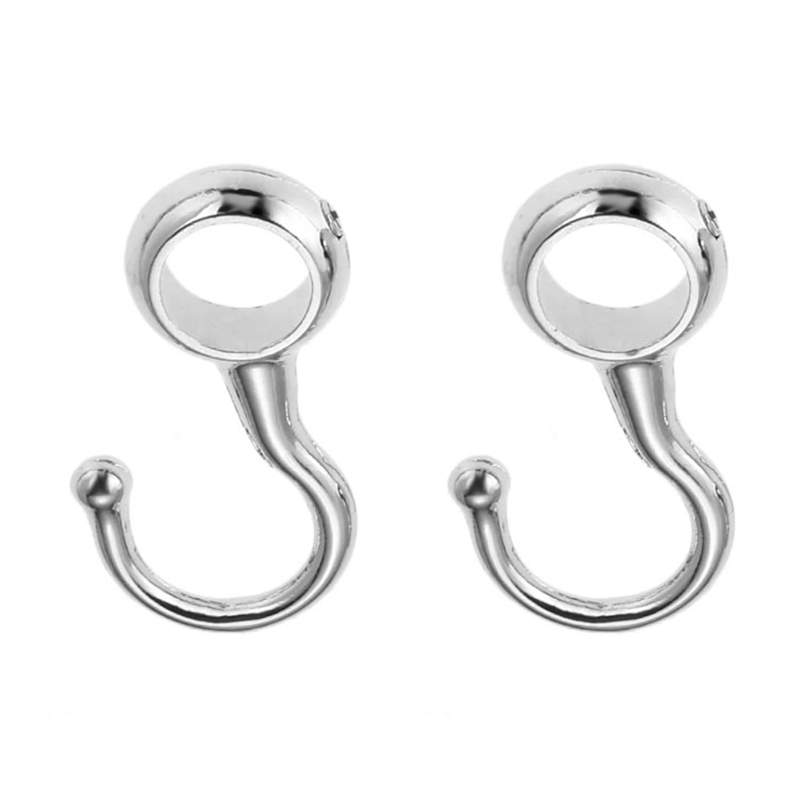 2pc Wardrobe Hanger Tube Pipe Rod Positioning Hook Alloy 16mm/19mm/22mm/25mm Kitchen Towel Coat Organizer Storage Mask Bathroom