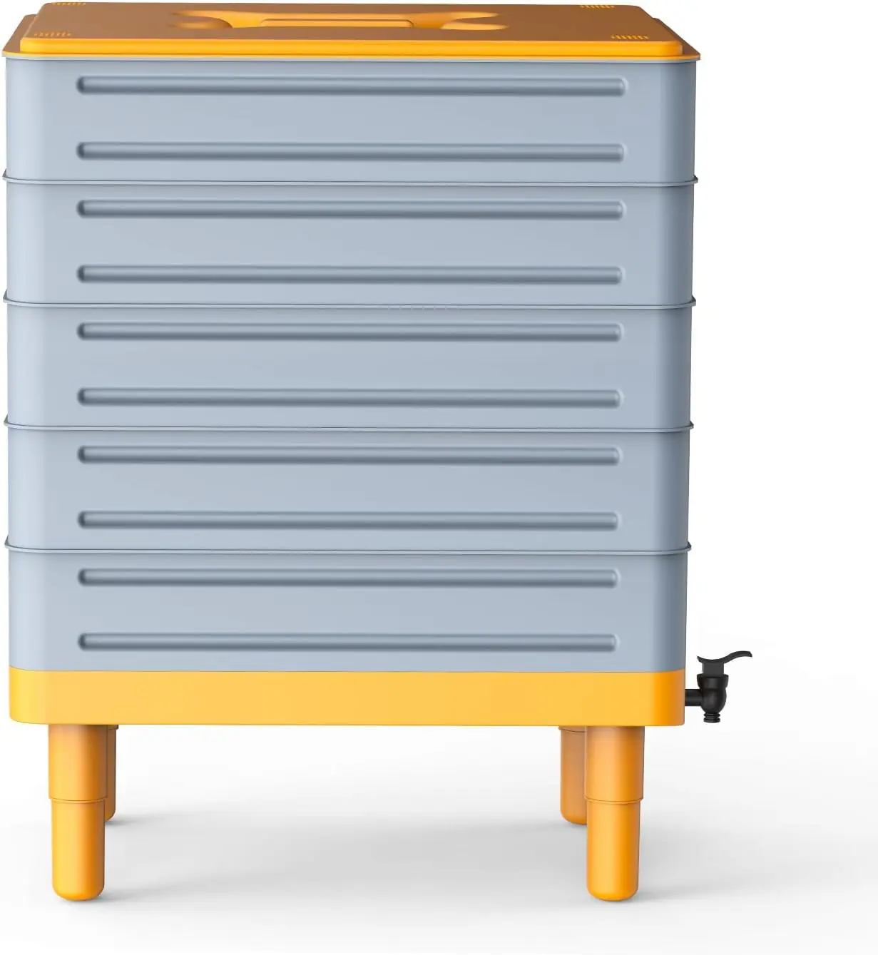 Indoor/Outdoor Food Waste Recycling, Plastic, 5-Tray, 100L Worm Compost Bin for Starter