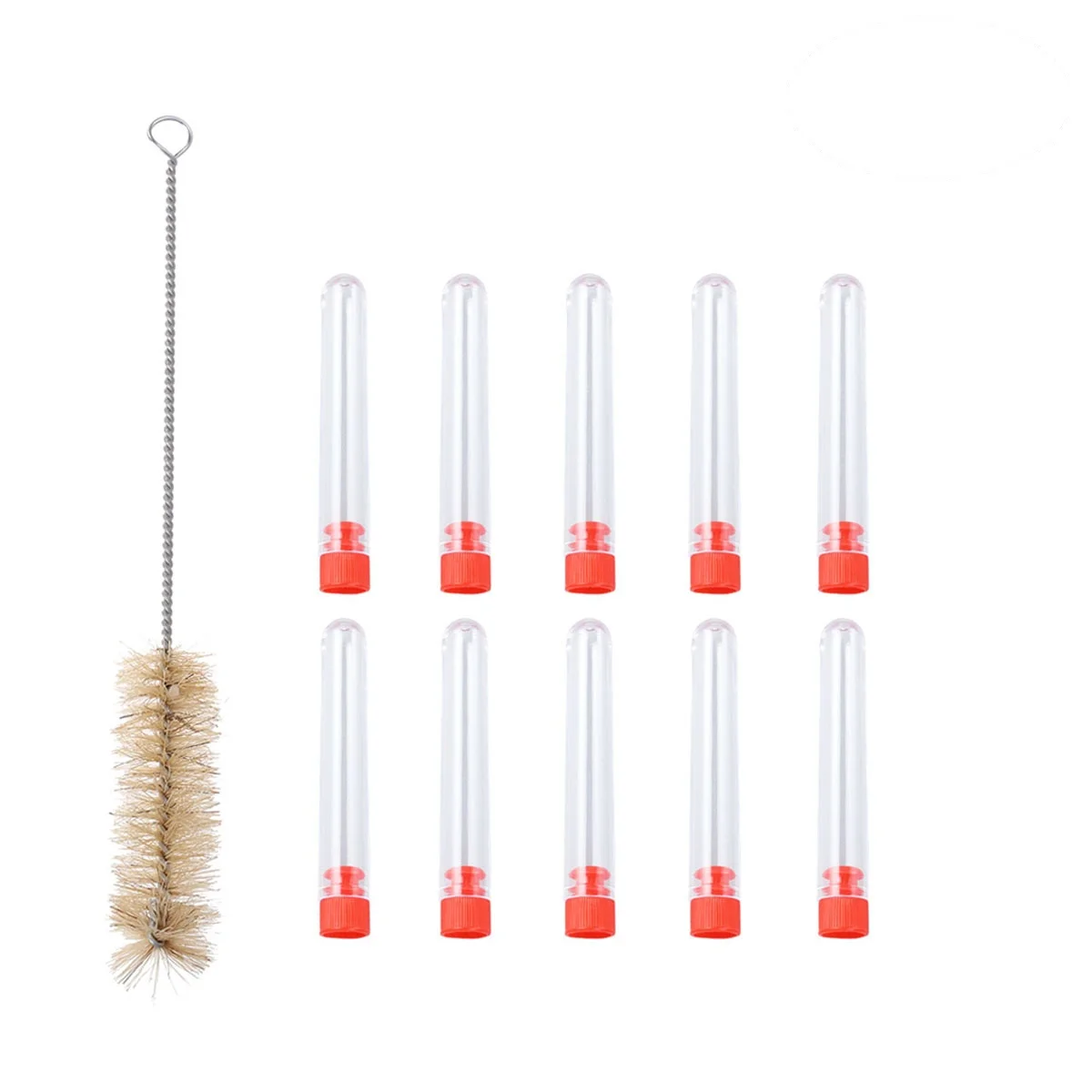 

50pcs 12X60Mm Plastic Test Tube Clear Small Bottles For Sample Lotion Storage Travel Kit Capsule