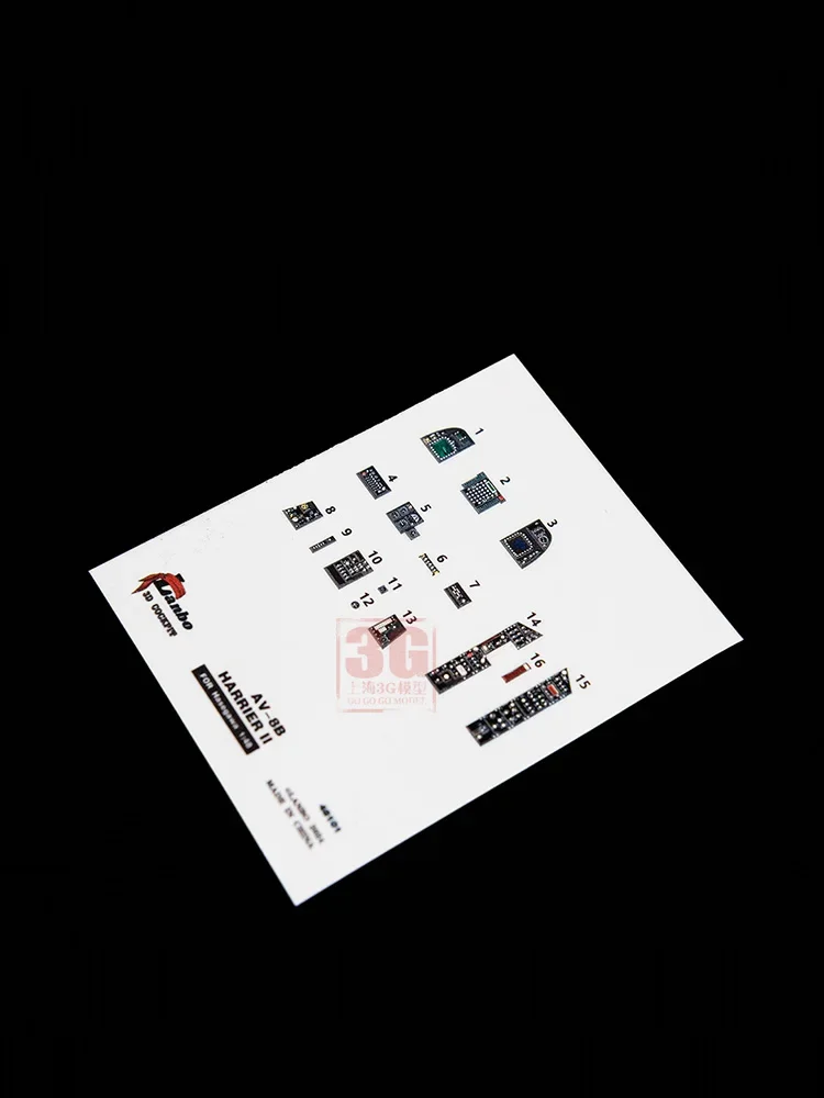 Lanbo 3D color cockpit instrument 48101 AV-8B harrier adaption Hasegawa 07228 scala 1/48