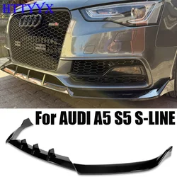Front Bumper Splitter Lip Diffuser Body Kit Spoiler Guard Fit For Audi A5 S5 Quattro S-LINE 2012 2013 2014 2015 2016