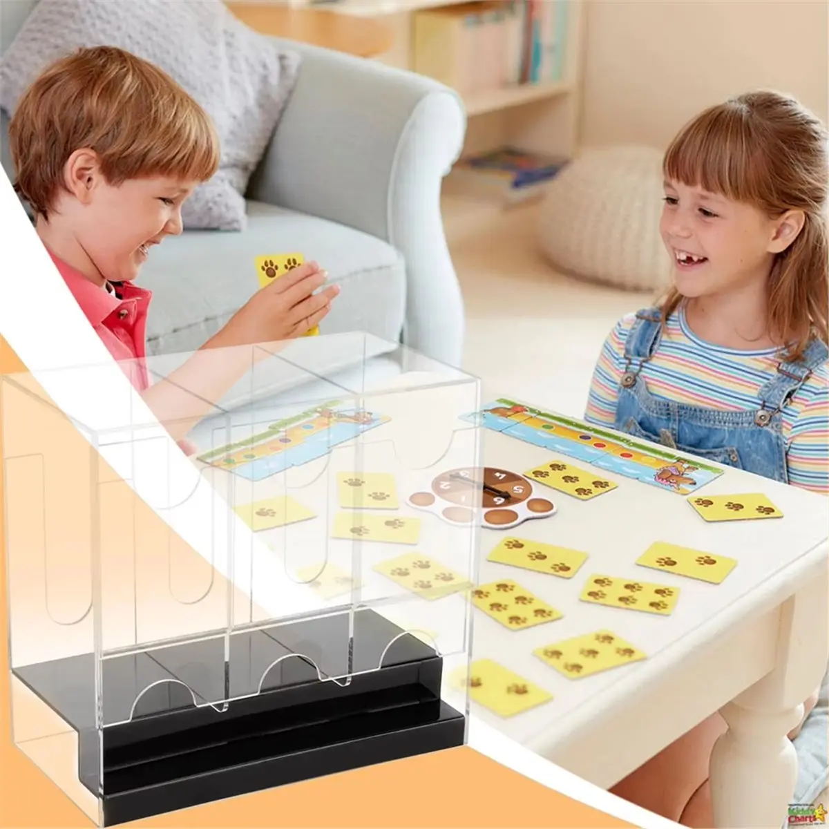 

【AT48】 НОВЫЙ акриловый органайзер для карт с 3 слотами, диспенсер для хранения карт, акриловый органайзер для рабочего места, коллекционных игр, спорта, спальни A