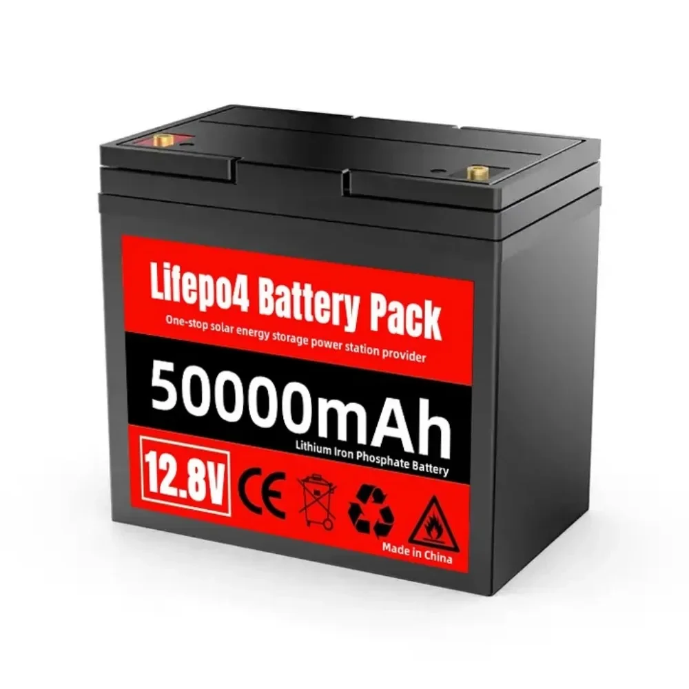 

New LiFePo4 Battery 12V 50Ah Lithium Iron Phosphate 12V 24V LiFePo4 Rechargeable Batteries for Kid Scooters Boat Motor No Tax