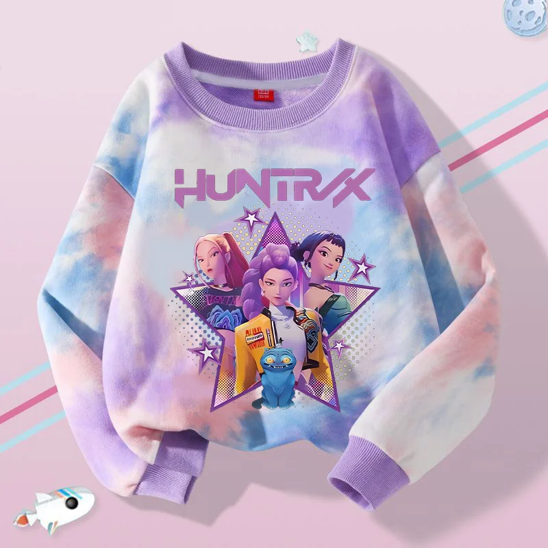 جديد Kpop شيطان هنتر بلوزات فتاة رومي ميرا زوي ملابس لطيف أنيمي هوديس الاطفال الربيع طويلة الأكمام الأطفال هدية عيد ميلاد