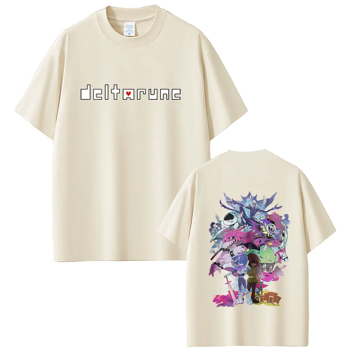 Game Deltarune Noelle Holiday Ralsei Susie Kris T-shirt Summer Men's Women Otaku Humor Oversized T Shirts Unisex Casual Tshirt