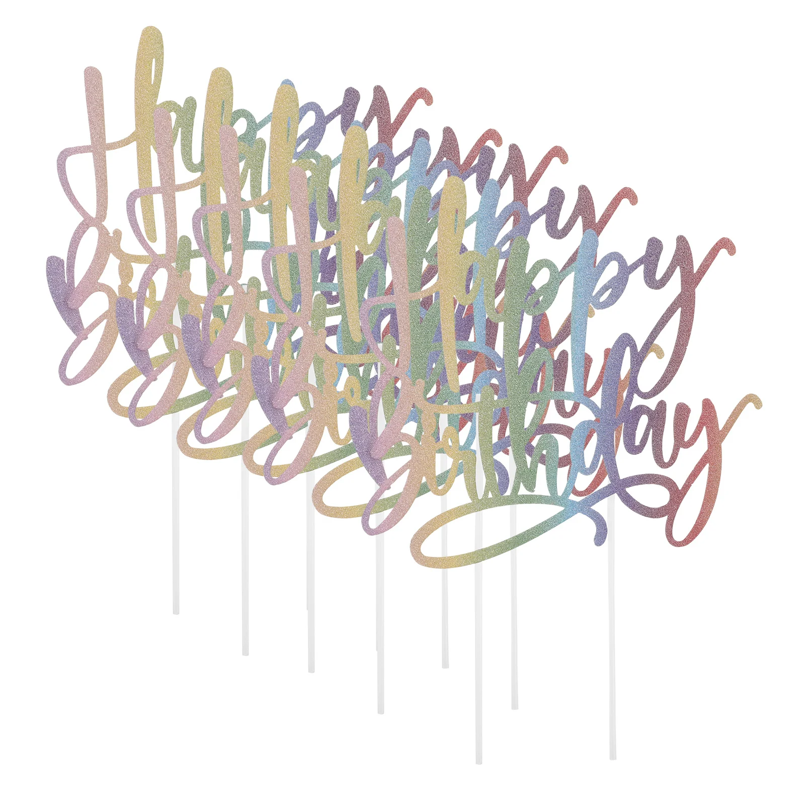 5 szt. Brokatowych dekoracji na tort urodzinowy, ozdoby na ciasta i babeczki, dekoracje na tort urodzinowy z napisem Happy Birthday