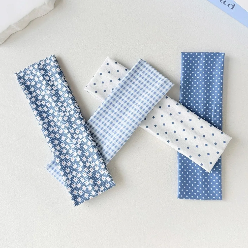 Boho Polka Dot Wide Headbands Sweat-absorbent Anti-slip Makeup Headband Elastic Sports Headband Hair Accessories