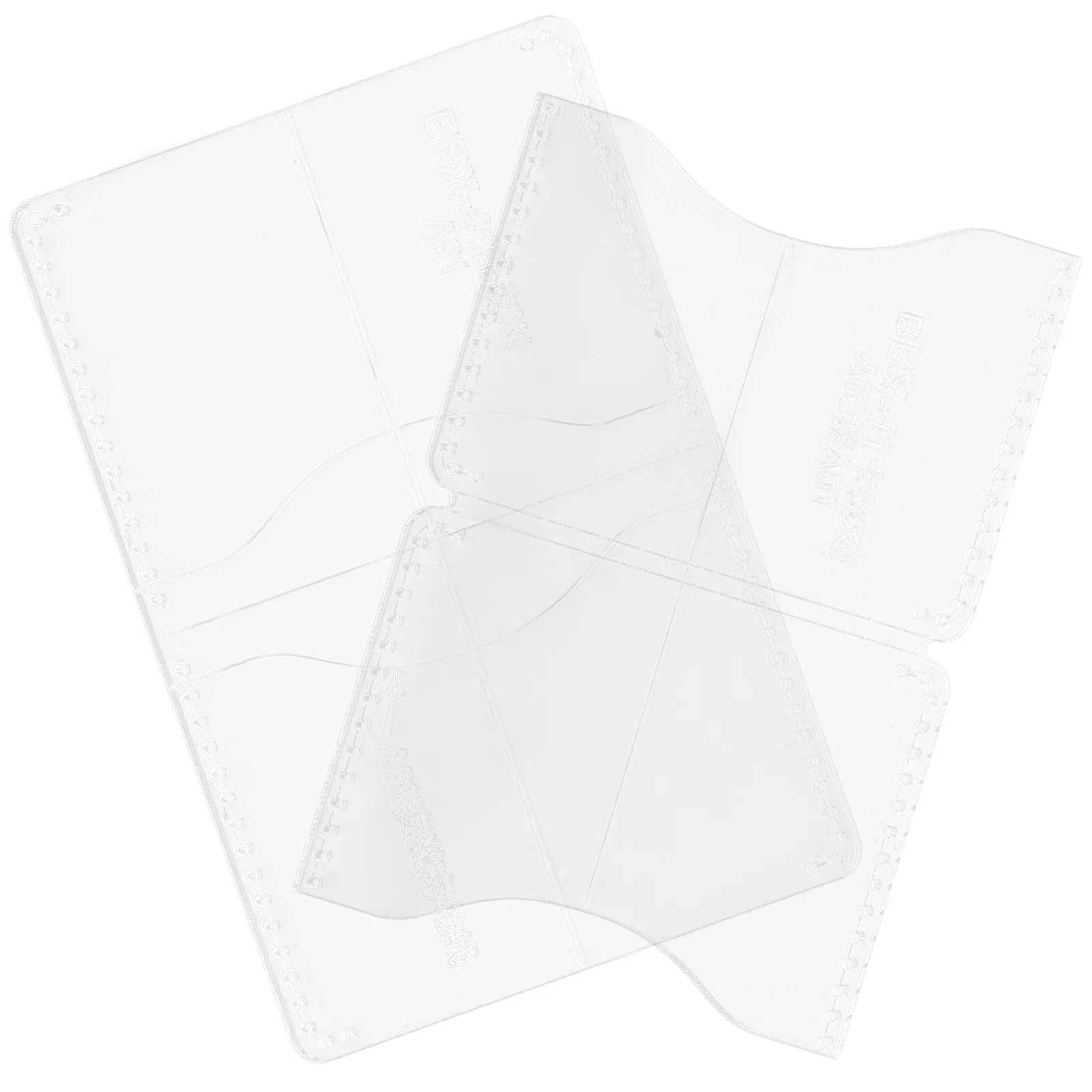 

2pcs Acrylic Templates Handmade Pattern Wallet Production Tool Reusable Stencil Universal Short Wallet for