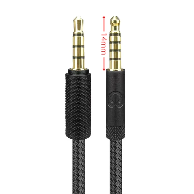 Durable 3.5mm Headphone Cable with Mute Function for G433/G233 Earphones Enjoy Clear Sound and Easy Control Cord Wire F19E