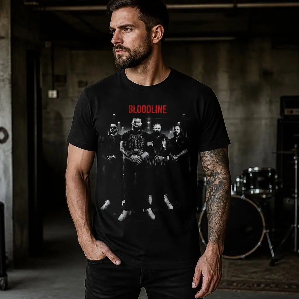 The Bloodline Pro Wrestling T Shirts Casual Tees Short Sleeve Round Collar T-Shirt Pure Cotton Tops