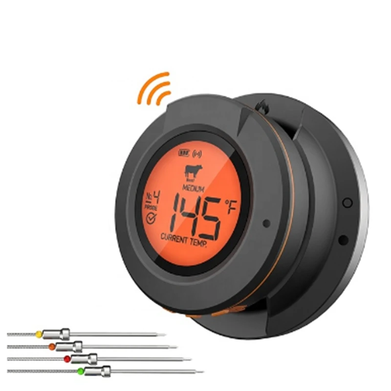 

Food Cooking Bluetooth Wireless BBQ Remote Thermometer Probes Smart Digital Bluetooth Barbecue Thermometer Easy To Use (B)