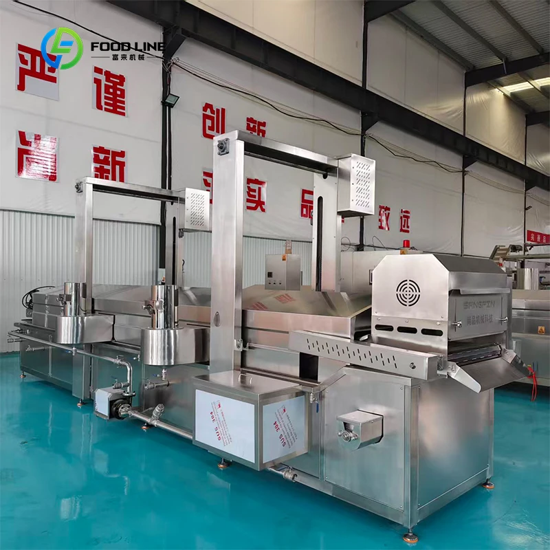 Customized Large-Scale Automatic Frying Production Line Food-Grade Automatic Fryer Automatic Oil Filtration Fryer