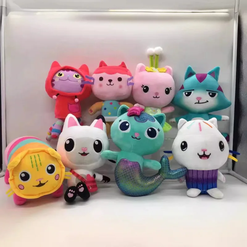 สัตว์ตุ๊กตา Gabby ตุ๊กตาน่ารักตุ๊กตา Gaby ของเล่นตุ๊กตาบ้านตุ๊กตาแมวตุ๊กตาการ์ตูนตุ๊กตาสัตว์ Mermaid Cat Plushie ตุ๊กตาเด็ก