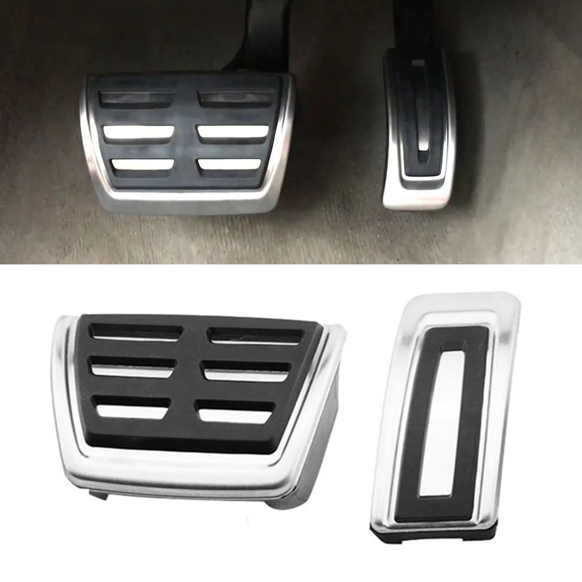 Pedales de coche de 2 piezas, cubierta de Pedal de freno de combustible para B8, Golf 7, 2017-2021para