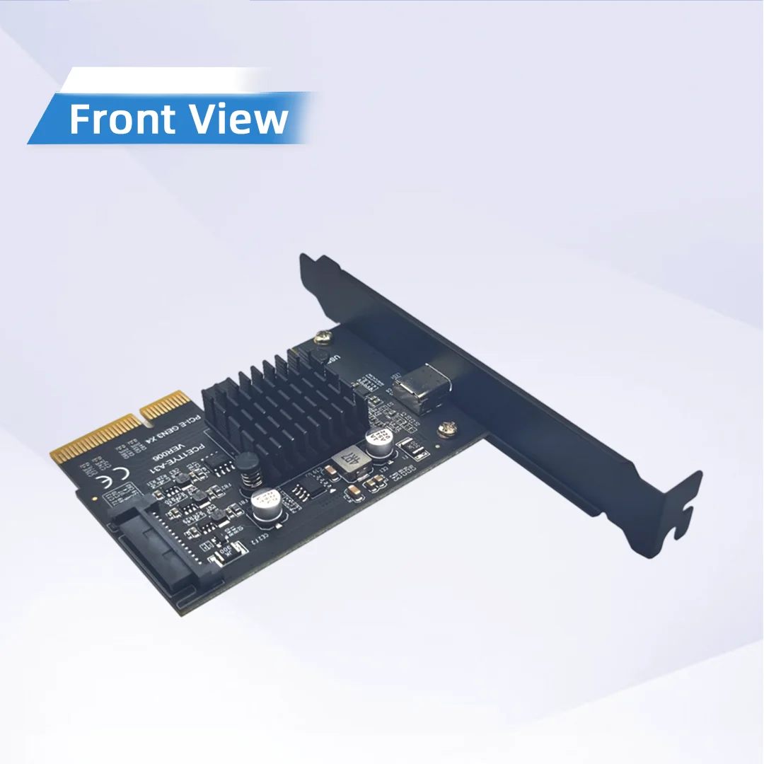 PCIe X4 To USB3.2 Gen2x2 Type-C Expansion Card ASMedia ASM3242 Chipset 20Gbps High Speed PCI-E USB C Adapter For PC External SSD