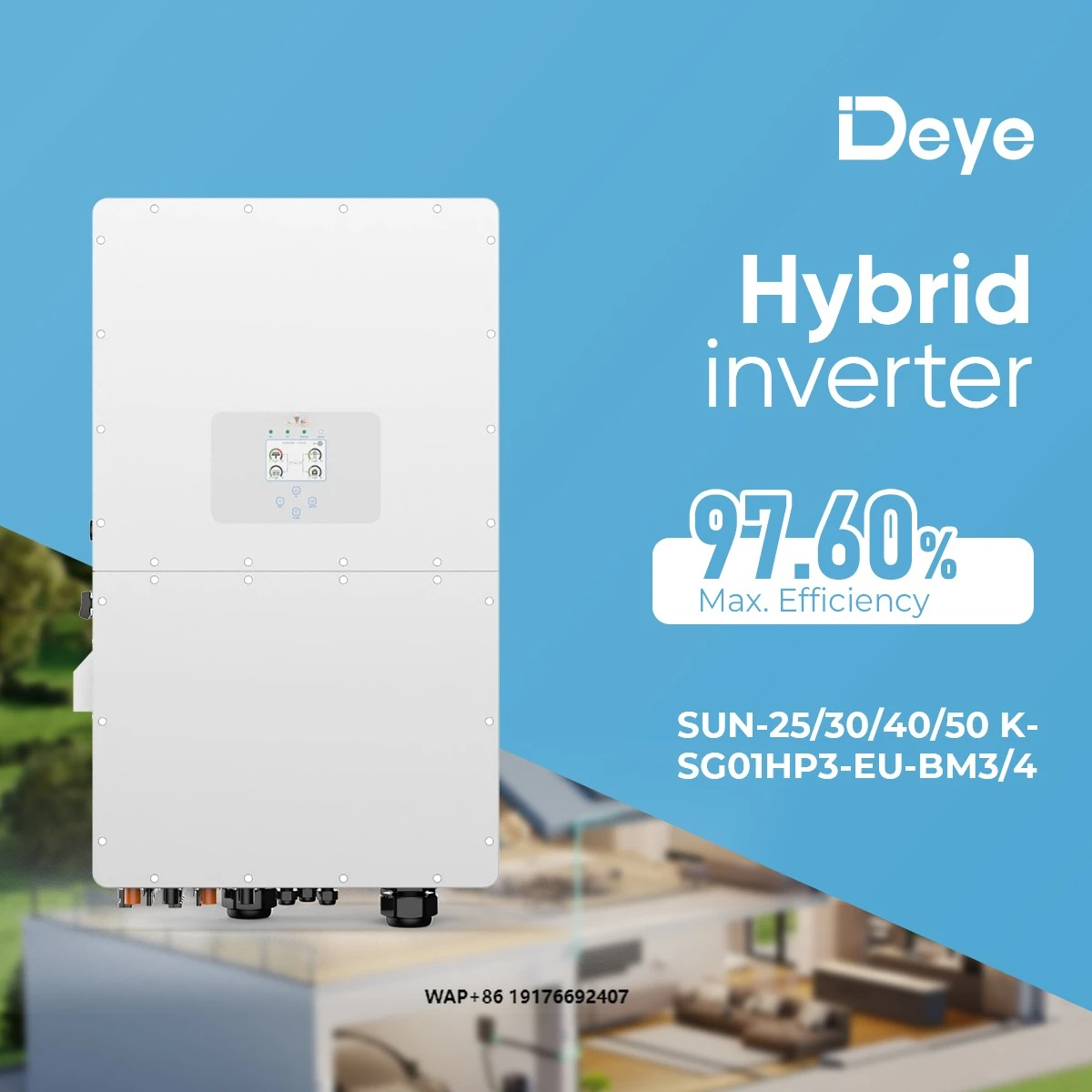 Deye 3 Phase Hybrid Inverter 30kw 35kw 40kw 50kw Solar Inverter for for Small Factories Shopping Malls Office Buildings
