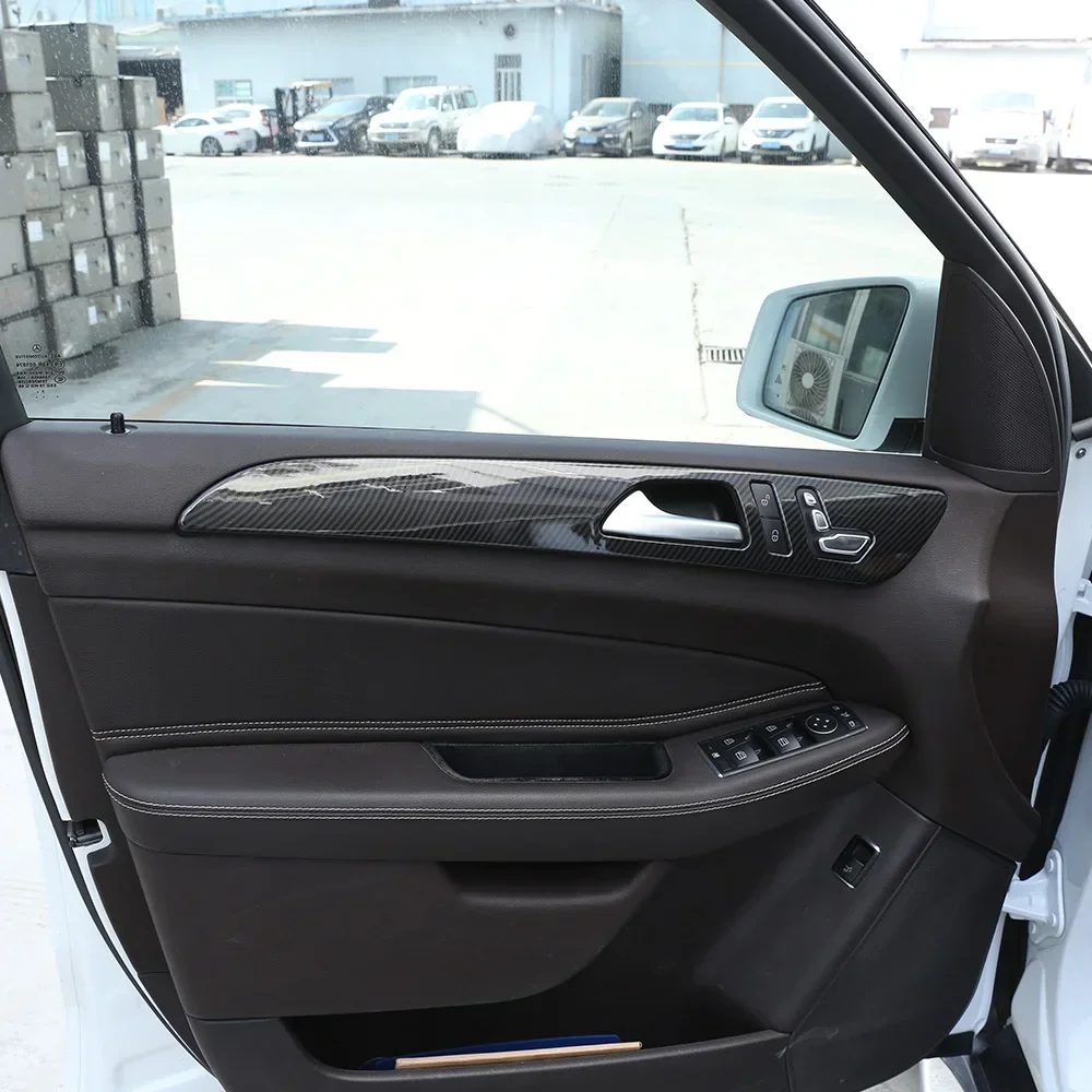 For Mercedes benz ML GLE GL Class GLS320 400 2012-2019 Car ABS Black Interior Door Decoration Panel Cover Trim Accessories