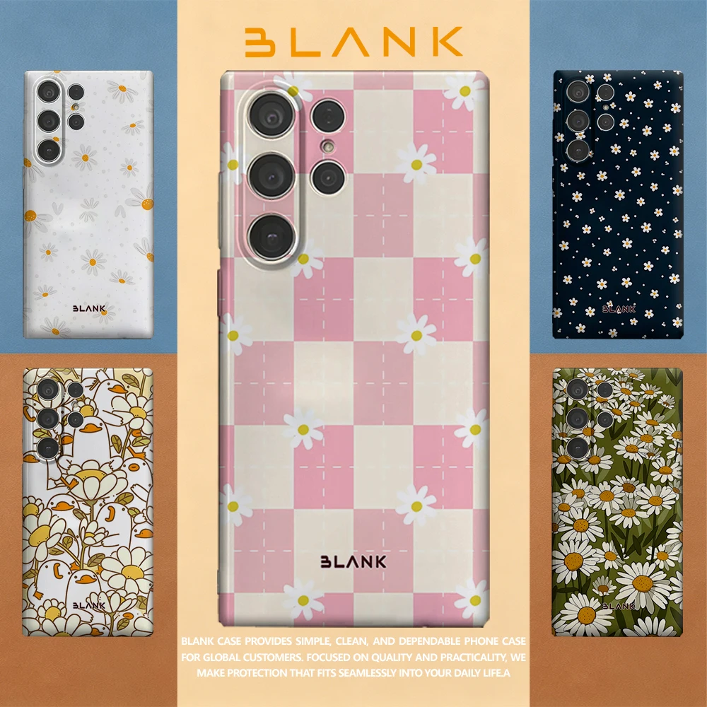 Daisy Check For Samsung Galaxy S26 S25 S24 A56 A36 Phone Case Protection Cover for Women Girl Blank