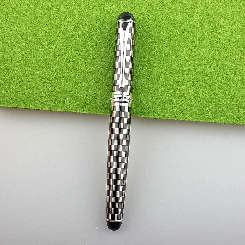 JINHAO 750 Pen Business Writing Supplies Grey 0.7 mm Nib gel Pen Chess boad roller ball pen luxury Writing ink black Refill