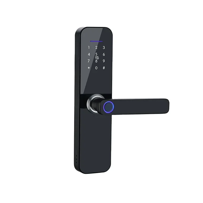 Wifi Electronic Smart Door Lock With Tuya APP Remotely Biometric Fingerprint Smart Card Password Key Unlock