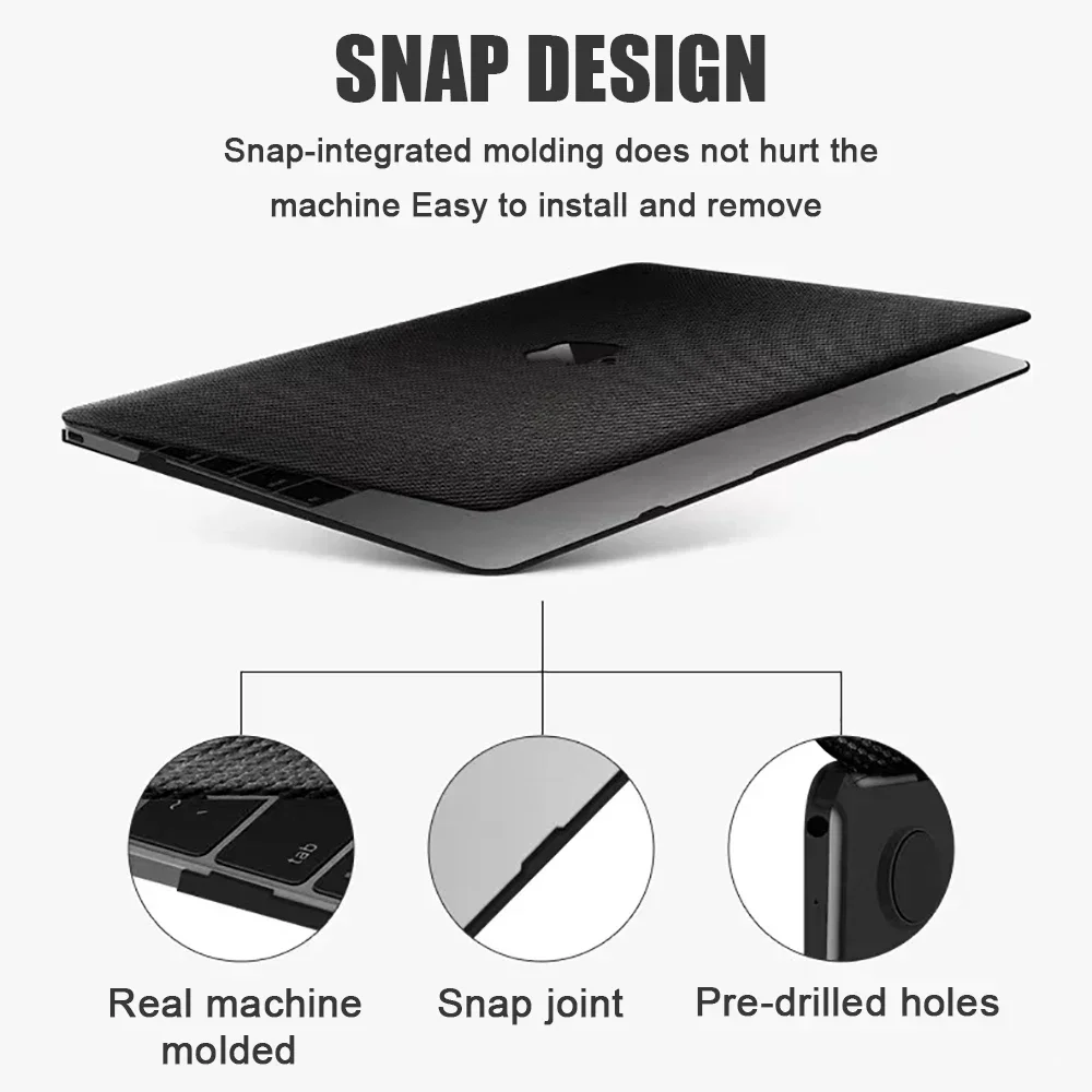 Carbon Fiber Laptop Case for Macbook Air 13.6 M4 15 M3 Frosted Cover for Mac Book Pro 13 M1 M2 14 M4 16 2025 Sleeve Accessories