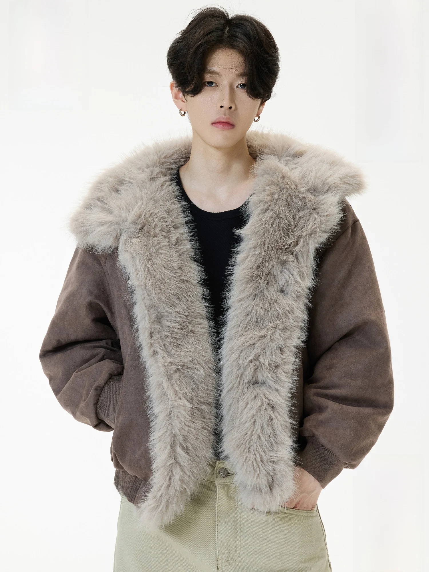 

Мужская хлопковая куртка Paul Frank свободного кроя, зимняя теплая повседневная верхняя одежда для пар, на молнии, с длинными рукавами, однотонная, из полиэстера.