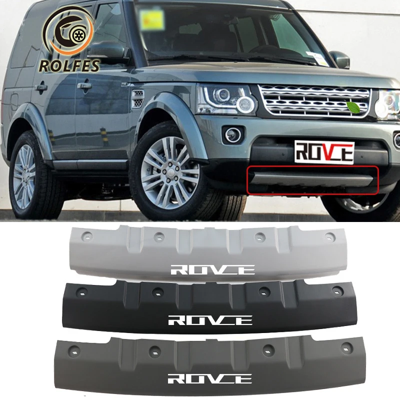 ROLFES Front Bumper Protection For Land Rover Discovery 4 2014 2015 2016 Guard Lower Skid Plate Tow Hook Eye Protector Cover