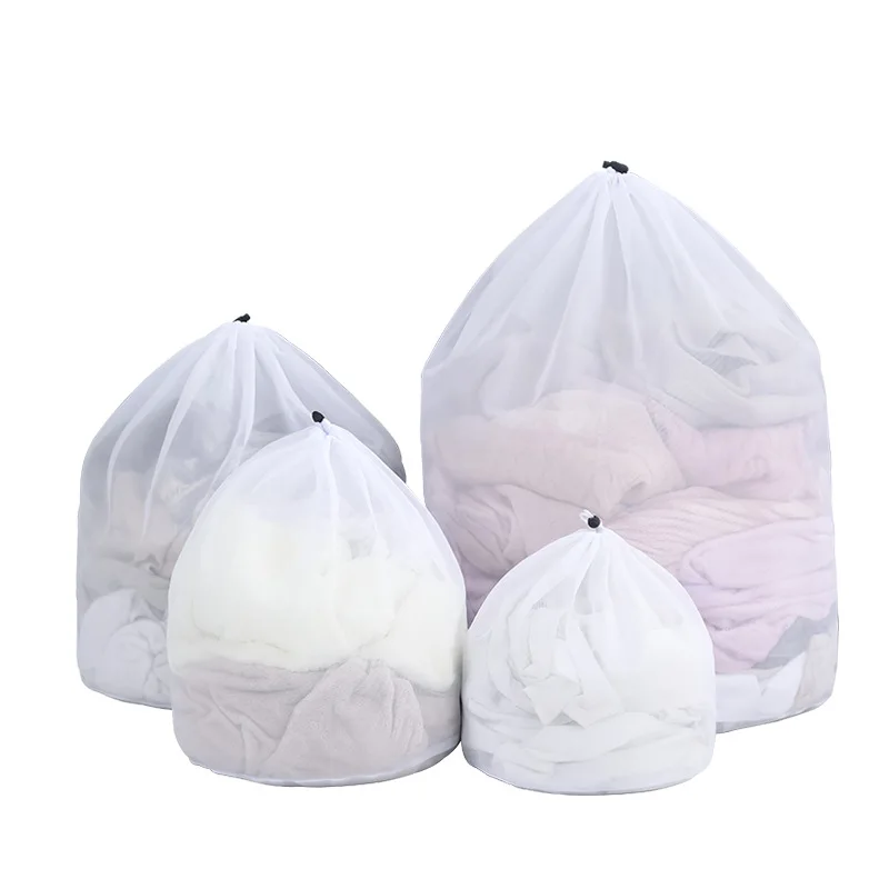 Foldable Mesh Laundry Bag Drawstring Bra Underwear Socks Household Clothes Laundry Care Accessories Laundry Bag