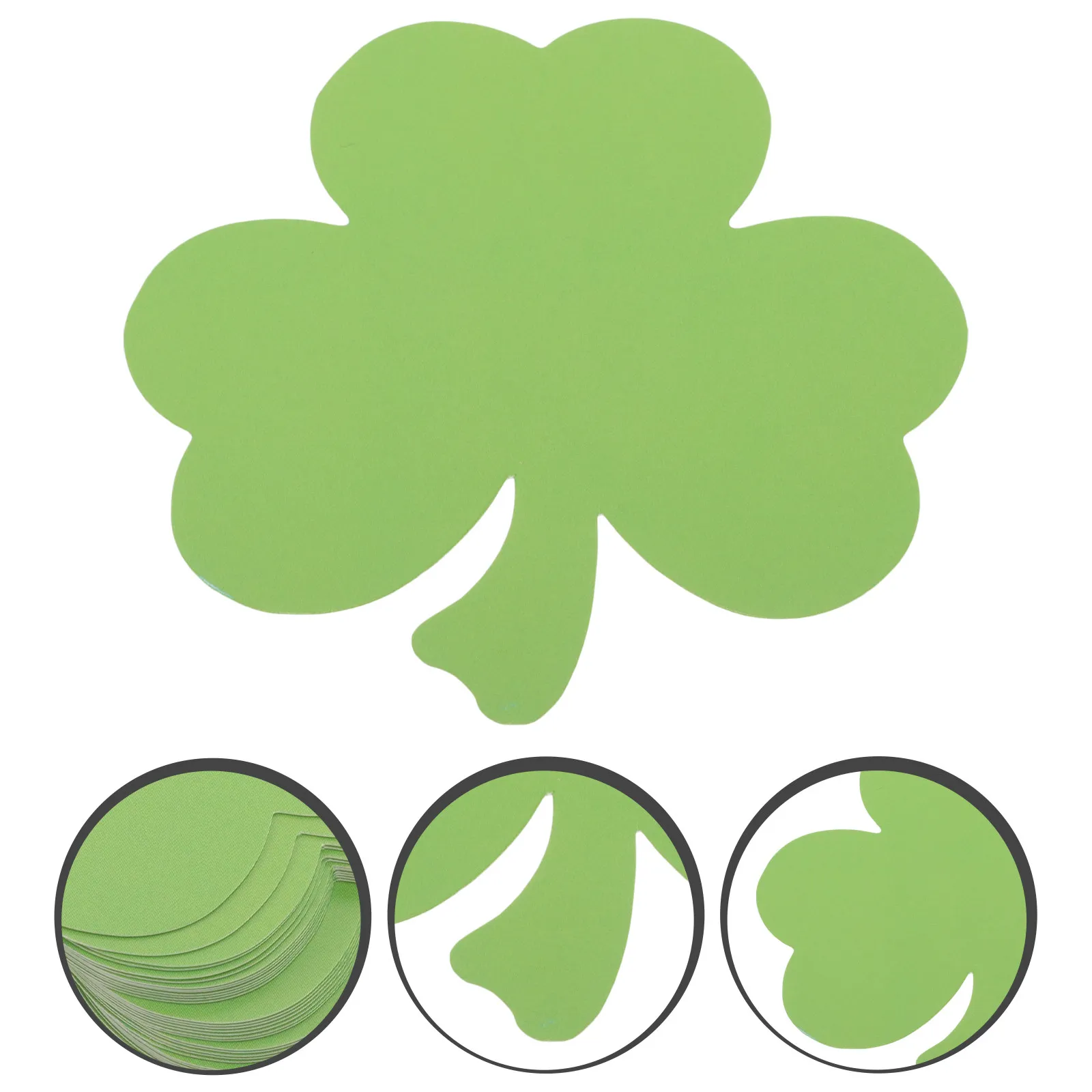 

1Set Clover Leaf Paper Cutouts Creative Decorative Wall Paper Cutouts for Classroom Bulletin Board Kindergarten Holiday Party