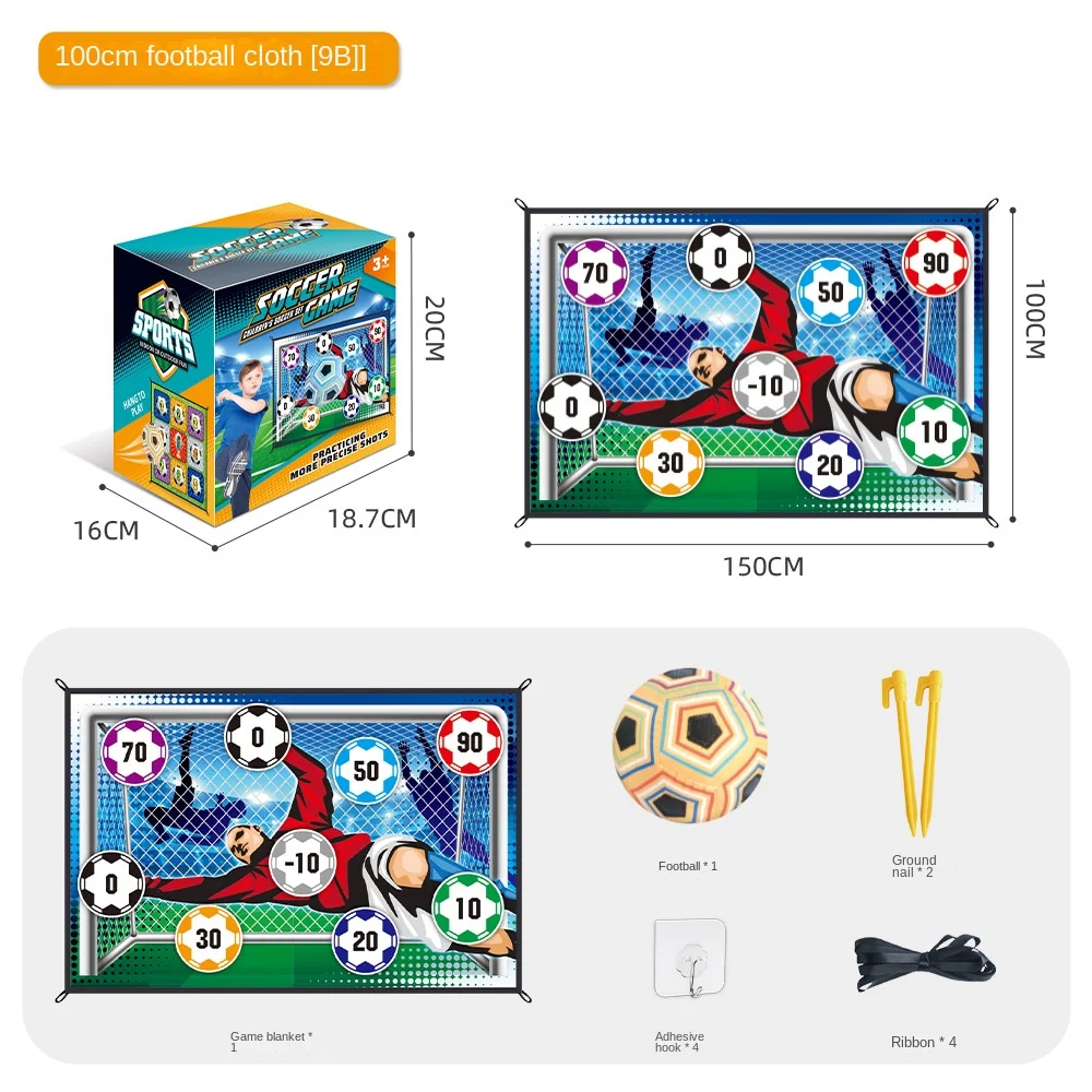 Tapete de jogo de futebol de nove grades para crianças Personalização de bola pegajosa Brinquedo de arremesso interno e externo D