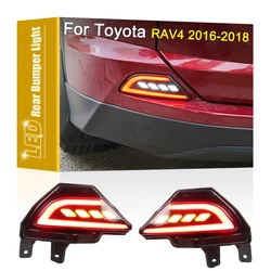 2Pcs 4 Functions LED Rear Bumper Taillight Assembly Driving Brake Turn Signal Reversing Light For Toyota RAV4 2016 2017 2018