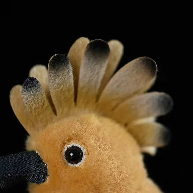 New 15x14cm Common Hoopoe Plush Toy Birds Woodpecker Plushie Titmouse Peluche Lifelike Stuffed Animals Simulation Doll Gift