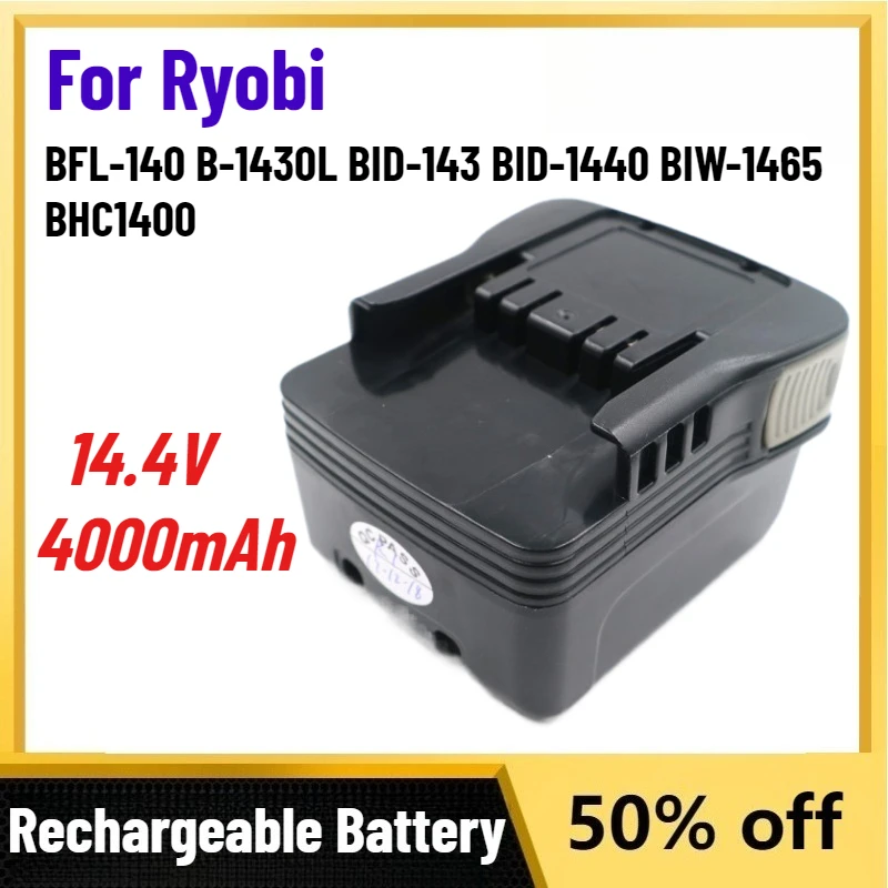 

New 14.4V 4000mAh Rechargeable Batteries for Ryobi BFL-140 B-1430L BID-143 BID-1440 BIW-1465 BHC1400 Power Tool Lithium Battery
